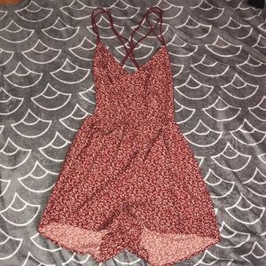 Red and white romper